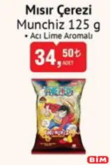 MUNCHİZ MISIR ÇEREZİ 125 G fiyat ve kampanya bilgisi